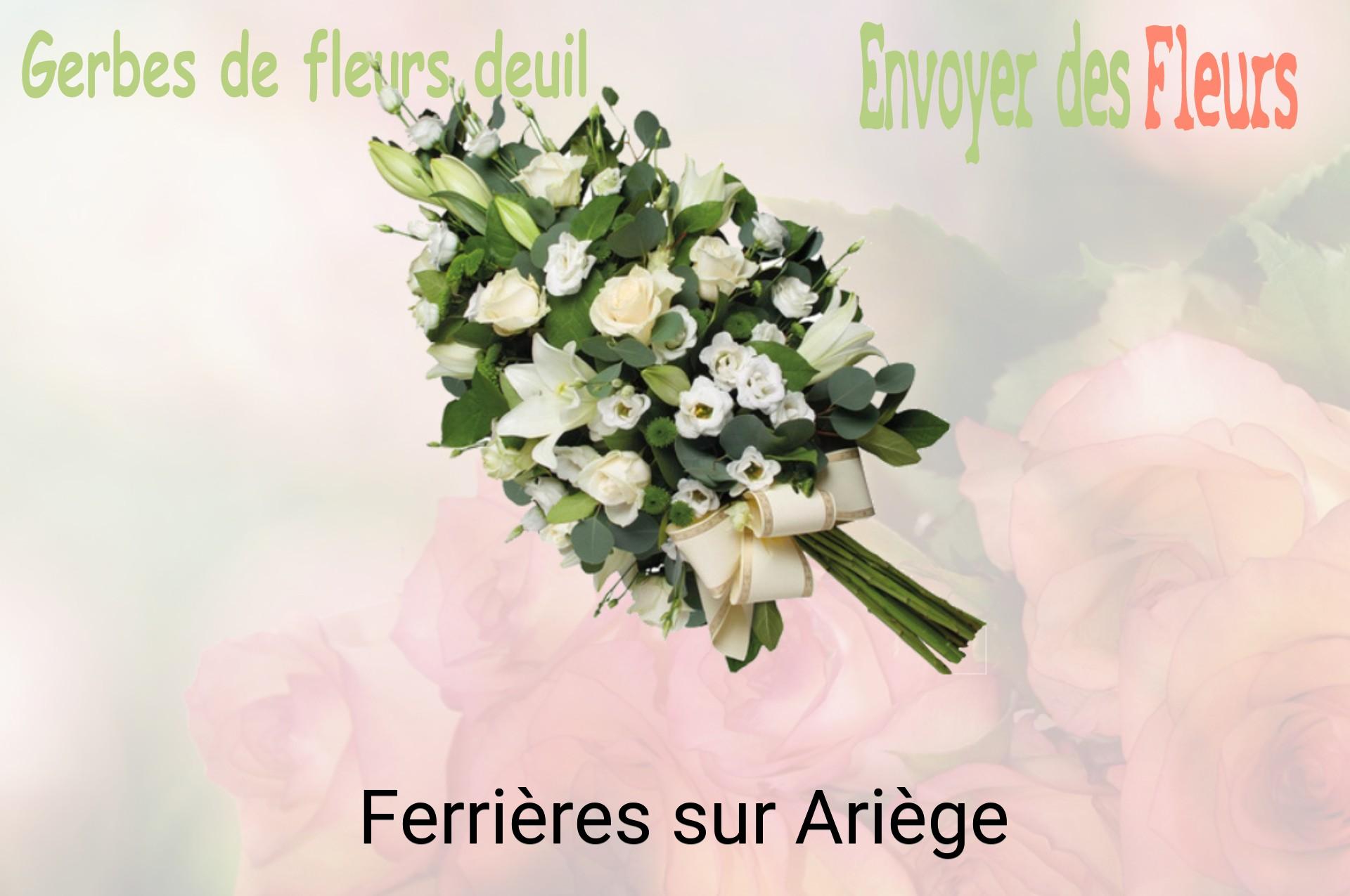 Gerbe de fleurs de deuil livrée à Ferrières-sur-Ariège